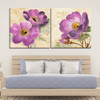 Canvas Wall Art Painting Purple Flowers Art Print Poster Wall Decoration Home Decor 2 Panel Picture