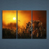 3 Panels Canvas Art Tiger Hunting Land Sunset Home Decor Wall Art Painting Canvas Prints Pictures Living Room Poster