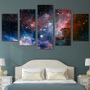 HD 5 Piece Canvas Printed Space Galaxy Canvas Wall Art Painting Canvas Room