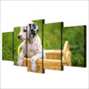 HD Printed 5 Piece Canvas Art Cute Pet Dalmatian Painting Poster Wall Pictures Living Room