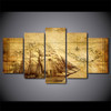 HD Printed Old Map Painting On Canvas Room Decoration Print Poster Picture Canvas