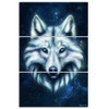 Wolf Head by KhaliaArt HD Print 3 Piece Canvas Art Wall Pictures For Living Room Decorative Pictures