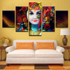 Canvas Painting Wall Art 5 Piece Lord Ganesha Krishna Statue  Modular HD Prints Pictures