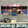 Modular Canvas HD Prints Paintings 5 Pieces Sea At Dusk Posters Wall Art Pictures