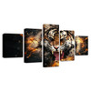 Canvas Paintings HD Prints 5 Pieces Roaring Tiger Pictures Abstract Animal Poster Wall Art Canvas Paintings HD Prints 5 Pieces Roaring Tiger Pictures Abstract Animal Poster Wall Art
