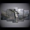 HD Printed 5 Piece Canvas Art Jesus Statue Cross Canvas Painting Wall Pictures