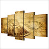 HD Printed Old Map Painting on Canvas Print Poster Picture Canvas