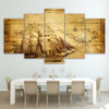 HD Printed Old Map Painting on Canvas Print Poster Picture Canvas