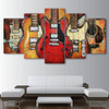 Canvas Paintings Printed 5 Pieces Guitar Abstract Wall Art Canvas Pictures