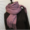 Winter Solid Color Cashmere Women Long 175cm Scarves Scarf