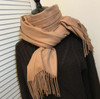 Winter Solid Color Cashmere Women Long 175cm Scarves Scarf