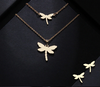 Dragonfly Shape Stainless Steel Women Jewelry Sets Necklace/Earrings/Bracelets