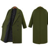 Winter Long Sleeve Double Breasted Buttons Women Wool Casual Long Coat Jacket