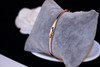Letter Design Zircon Rose Gold Bangle Bracelet