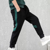Casual Side Striped Cotton Mid Elastic Waist Boys Pant Trouser