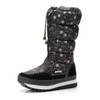 Winter Warm Nylon Round Toe Zipper Women Snow Knee-Length Boots Shoes