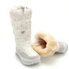 Winter Warm Nylon Round Toe Zipper Women Snow Knee-Length Boots Shoes