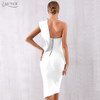 Ruffles Bodycon One Shoulder Bandage Evening Party Dress
