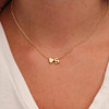 Tiny Gold Initial Letter Name Necklace for Women