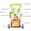 Baby Multifunctional Cartoon Trolley Walker With Music Sound