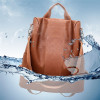 Stylish anti-theft leather backpack