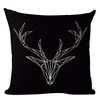 ISHOWTIENDA Pillow Case Nordic Deer Animal Heart