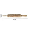 New Leaf Christmas Deer Wooden Rolling Pin Embossing Baking Cookies Noodle Biscuit Fondant Cake Dough Patterned Roller Snowflake