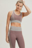 Chevron Track Seamless Hybrid Racerback Sports Bra