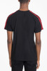 DUAL STRIPE TEE- BLACK/RED