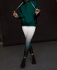 Green White Ombre Leggings, Capris, Shorts