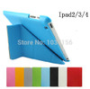 High Quality Tablet Cases Utrathin 4 Shapes Stand Design Magnetic Leather Case for ipad 4 3 2 Smart Cover Smart cover for iPad4