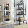 4-Tier Bookcase Bookshelf Leaning Wall Shelf Ladder Storage Display Furniture