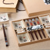 Gift Chopsticks Set 4 pairs of chopsticks + 4 rest + 4 saucer ceramic tableware models Japanese sushi Cutlery sets Lucky Cat