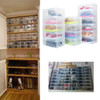 10X Transparent Clear Plastic Shoe Boxes Stackable Foldable Organizer Box Bulk