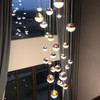 Long Nordic Demi-Orbs LED Chandelier