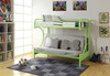 78" X 41" X 65" Twin Over Full Green Metal Tube