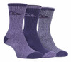 3 Pairs Ladies Lightweight Cotton Hiking Socks
