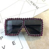 Oversized Square Diamond Sunglasses Women Yellow Big Frames Glasses