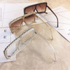 Oversized Square Diamond Sunglasses Women Yellow Big Frames Glasses
