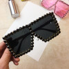 Oversized Square Diamond Sunglasses Women Yellow Big Frames Glasses