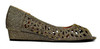 Indi Low Wedge Perforated Sandal Bronze