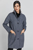Wool Blend Grey Mélange Coat by Conquista Fashion