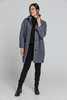 Wool Blend Grey Mélange Coat by Conquista Fashion