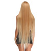 Fiber Long Straight Burgundy Patinum 613 Blonde  Synthetic Lace Front