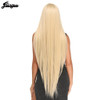 Fiber Long Straight Burgundy Patinum 613 Blonde  Synthetic Lace Front
