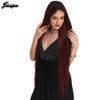 Fiber Long Straight Burgundy Patinum 613 Blonde  Synthetic Lace Front
