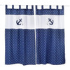 Navy Anchor Patch Nautical Embroidered 2 Curtains