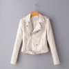 Vintage Black PU Leather Jacket Outerwear