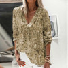 Elegant Floral Print Shirt Blouse Long Sleeve Loose Tops