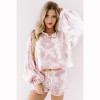 Lantern Long Sleeve Tie-dye Printed Sports Tracksuit